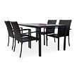 Garten-Essgruppe – Tisch Viking L + 4x Stuhl Wicker Pat NOELA 34570514