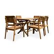 Gartenmöbel aus Holz – Tisch Mandy + 6x Sessel Lucy, Akazie NOELA 345040416