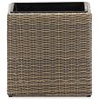 Haren Pflanzgefäß 2er-Set, Polyrattan/Metall/Kunststoff, braun NOELA 20060