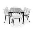 Garten-Essgruppe – Tisch Viking XL + 8x Stuhl Gaby, grau NOELA 3457051183