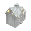 Haus mit Turm weiß LED 15 x 14 cm Prodex A00546