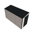 SideMate Plus Gartenhaus 187 x 123 x 319 cm, Vinyl, grau/anthrazit DURAMAX 36725