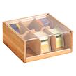 Tee-Organizer, 6 Fächer, 22 x 21 x 9,5 cm, Bambus/Kunststoff KESPER 58903