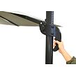 Cantilever Seitenmarktschirm 270 × 270 cm, grau ROJAPLAST 607/82