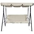 Hollywood Garten-Schaukel mit Dach, 2-Sitzer, Metall/Gewebe, beige NOELA 345707