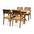 Gartenmöbel aus Holz – Tisch Mandy + 4x Sessel Lucy, Akazie NOELA 345040415
