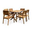Gartenmöbel aus Holz – Tisch Mandy + 6x Sessel Lucy, Akazie NOELA 345040416
