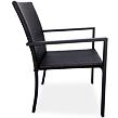 Wicker Pat Stapelbarer Gartenstuhl 2er-Set, Stahl/Polyrattan, dunkelbraun/schwarz NOELA LFN23-0006