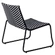Elvdal Gartenstuhl, Stahl/Polyrattan, schwarz/weiß NOELA 3457079
