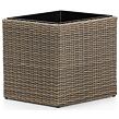 Haren Pflanzgefäß 2er-Set, Polyrattan/Metall/Kunststoff, braun NOELA 20060