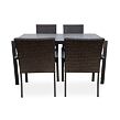 Garten-Essgruppe – Tisch Viking L + 4x Stuhl Wicker Pat NOELA 34570514