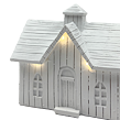 Haus mit Turm weiß LED 15 x 14 cm Prodex A00546