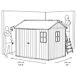 Newton 2.0 Gartenhaus 230 x 246 x 287 cm, grau/anthrazit KETER 259109