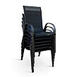 Ramada Stapelbarer Gartenstuhl, Stahl/Textil, schwarz NOELA 34570101