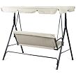 Hollywood Garten-Schaukel mit Dach, 2-Sitzer, Metall/Gewebe, beige NOELA 345707