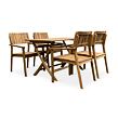 Gartenmöbel aus Holz – Tisch Mandy + 4x Sessel Lucy, Akazie NOELA 345040415