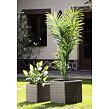 Haren Pflanzgefäß 2er-Set, Polyrattan/Metall/Kunststoff, braun NOELA 20060