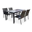 Garten-Essgruppe – Tisch Viking L + 4x Stuhl Wicker Pat NOELA 34570514