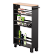 Alkovenregal auf Rollen, 50 x 15 x 79 cm, schwarz KESPER 24856