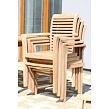 Stucking/New Stapelbarer Gartenstuhl, Teak, hellbraun NOELA 345745