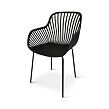 Garten-Essgruppe – Tisch Viking M + 4x Sessel Gaby, schwarz NOELA 34570498