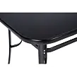 Klaudie Gartentisch, 150 x 90 cm, Stahl/Sicherheitsglas, schwarz NOELA 34570888
