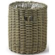 Arnhem Pflanzgefäß 2er-Set, Polyrattan/Kunststofffolie, braun NOELA 20179