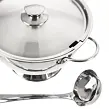 Suppenschüssel mit Deckel, Ø 26 cm, Edelstahl ORION 128609