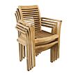 Stucking/New Stapelbarer Gartenstuhl, Teak, hellbraun NOELA 345745