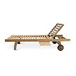 Wawe Verstellbare Gartenliege, Teak, hellbraun NOELA 345755