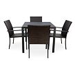 Garten-Essgruppe – Tisch Viking M + 4x Stuhl Wicker Pat NOELA 34570499